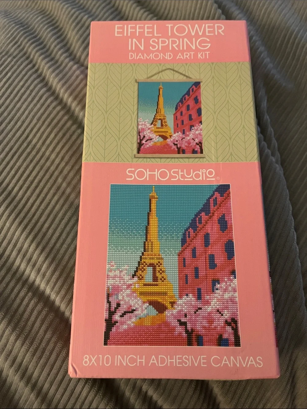 Eiffel Tower in Spring Wall Art Kit - Pink